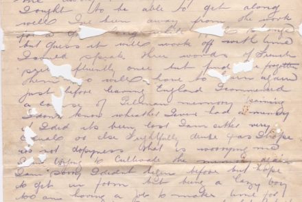 Letter from Stid France 1917