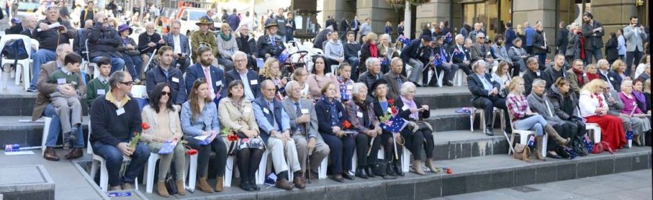 Crowd at re-enactment Sept 1, 2017 Martin Place